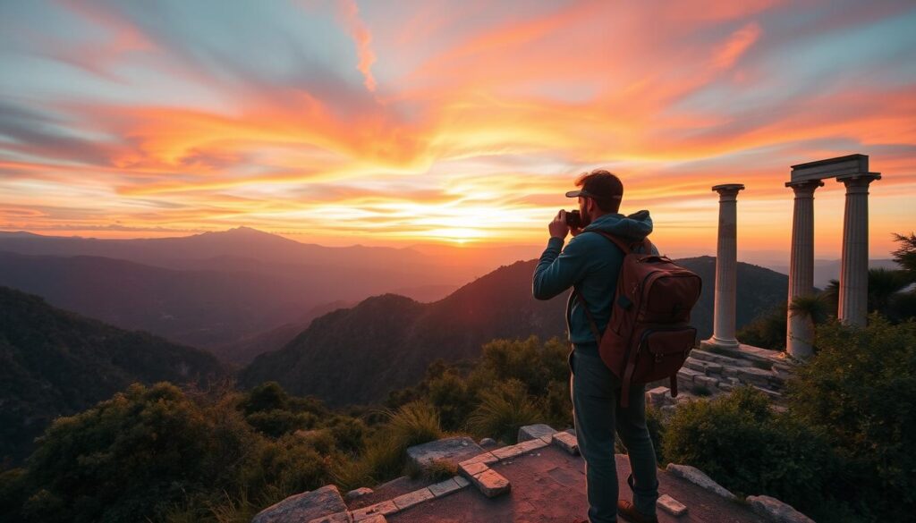 Travel photography capturing memories