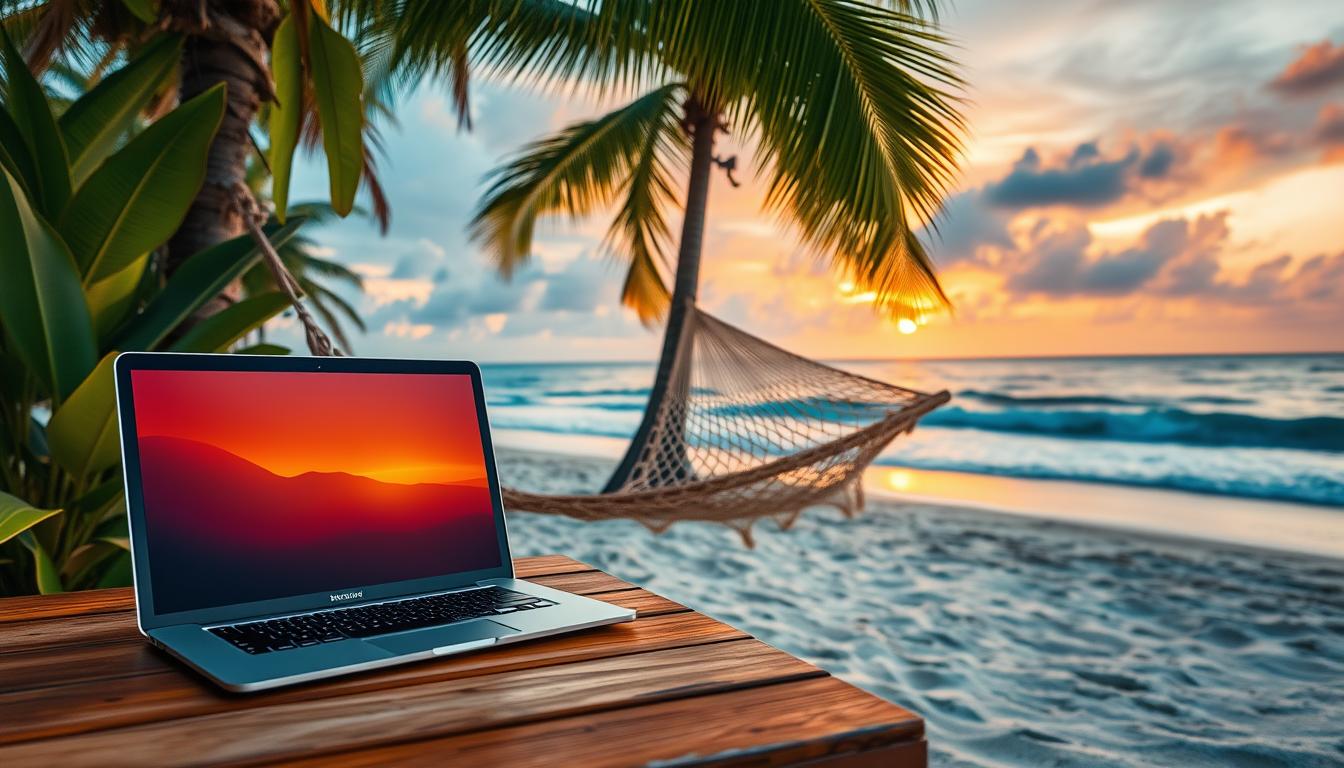 remote work and travel lifestyle